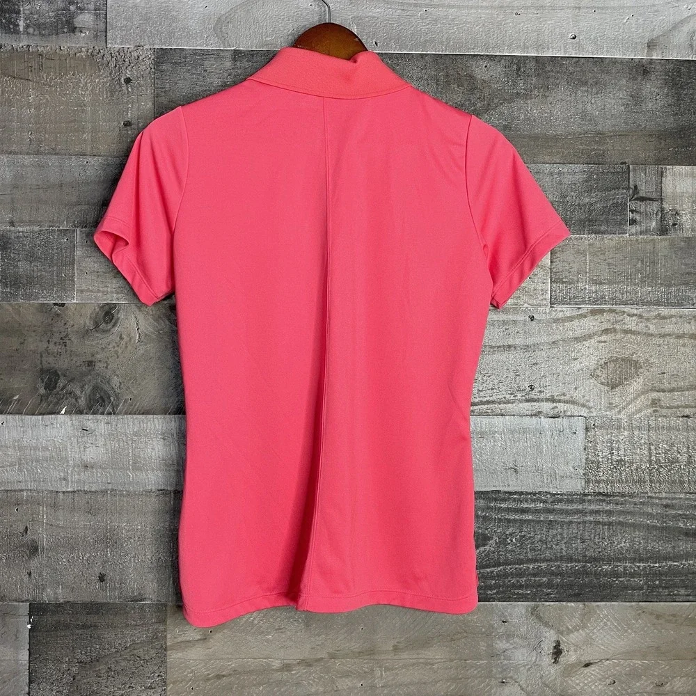 Nike Golf Tour Performance Dry-fit Polo Womens‎ Size M Pink Stretch Short Sleeve